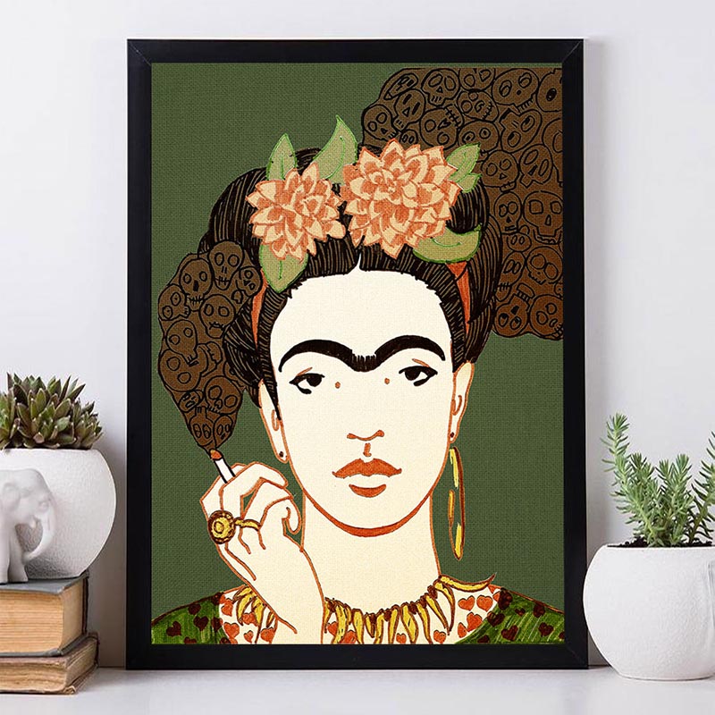 Frida Kahlo And Cigarette
