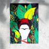 Frida Kahlo And Leafs Spring Green Mockup 12