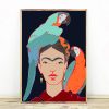 Frida Kahlo And Parrots Black BG Mockup 05