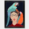Frida Kahlo And Parrots Black BG Mockup 06