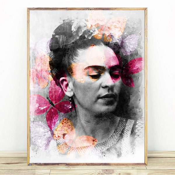 Frida Kahlo Color Butterfly Mockup 01
