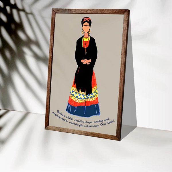 Frida Kahlo in Dress and Quote Poster - Artfield Shop