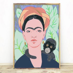 Frida Fahlo with Monkey