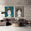 Set of 2 Frida Kahlo And Tit Turquoise And Dark Gray Mockup 01