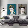 Set of 2 Frida Kahlo And Tit Turquoise And Dark Gray Mockup 04