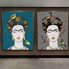 Set of 2 Frida Kahlo And Tit Turquoise And Dark Gray Mockup 08