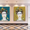 Set of 2 Frida Kahlo And Tit Turquoise And Yellow Mockup 05