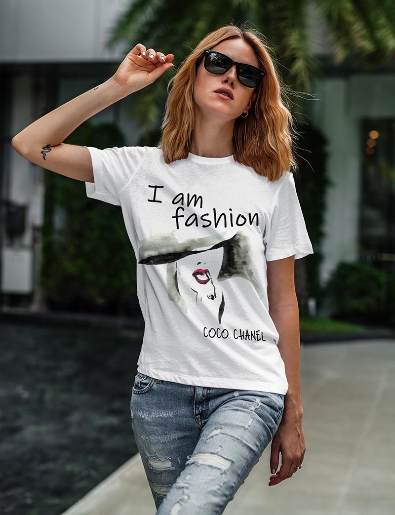 Coco Chanel Quote I am fashion T-shirt - Artfield Shop