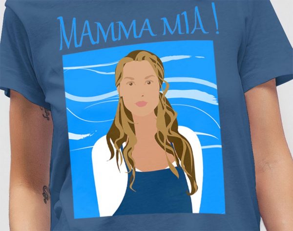 Tshirt Meryl Streep Mamma Mia Mockup 09