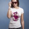 Frida and Flowers on face T-shirt Mockup 005